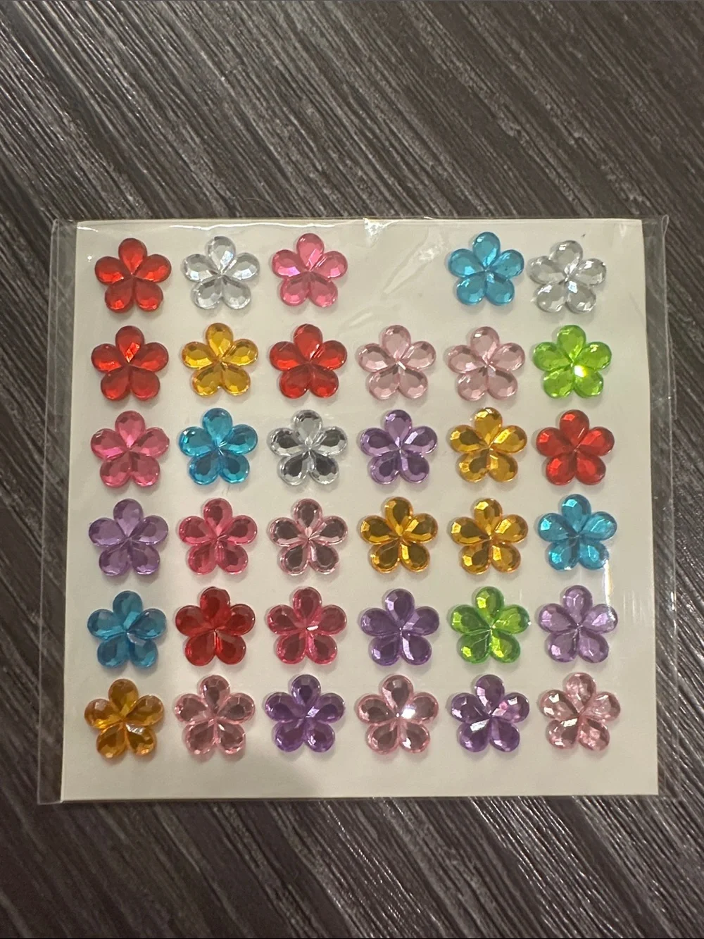 Assorted Multicolor Body/Nail Art Jewel Stickers - Decorative Gems Pack